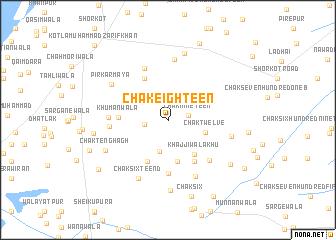 map of Chak Eighteen