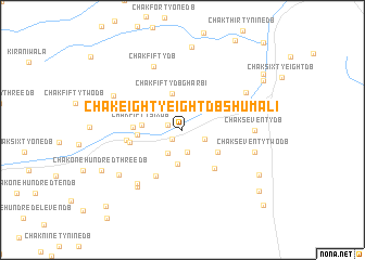 map of Chak Eighty-eight D B Shumāli