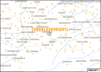map of Chak Eleven-Eight L