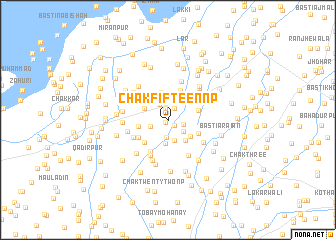 map of Chak Fifteen NP