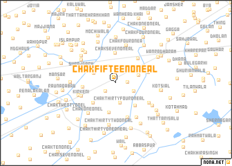 map of Chak Fifteen-One A L