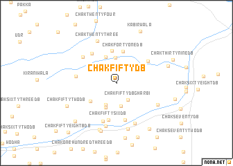 map of Chak Fifty D B