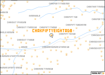 map of Chak Fifty-eight A-DB