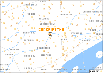 map of Chak Fifty KB