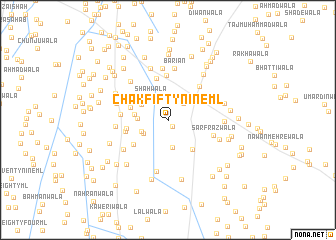 map of Chak Fifty-nine ML