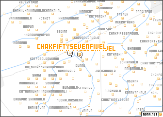 map of Chak Fifty-seven Five L