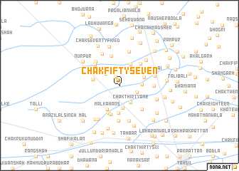 map of Chak Fifty-seven