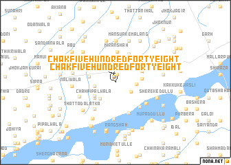 map of Chak Five Hundred Forty-eight