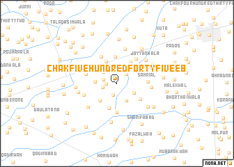 map of Chak Five Hundred Forty-five EB