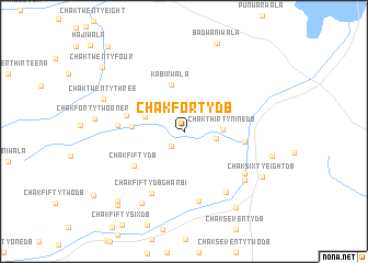 map of Chak Forty D B