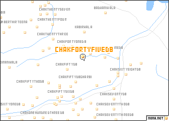 map of Chak Forty-five D B