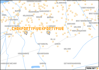 map of Chak Forty-five