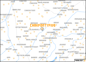 map of Chak Forty-five