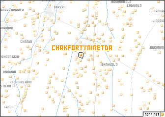 map of Chak Forty-nine TDA