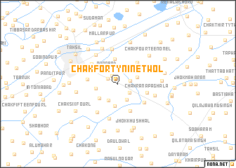 map of Chak Forty-nine-Two L