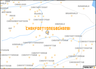 map of Chak Forty-one D B Gharbi