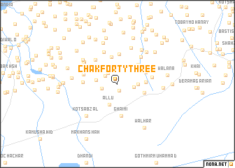 map of Chak Forty-three