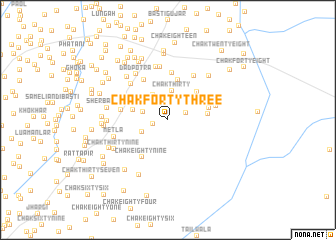 map of Chak Forty-three