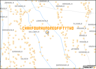 map of Chak Four Hundred Fifty-two