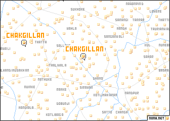 map of Chak Gillān