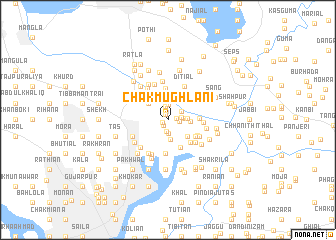 map of Chak Mughlāni