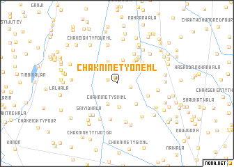 map of Chak Ninety-one ML