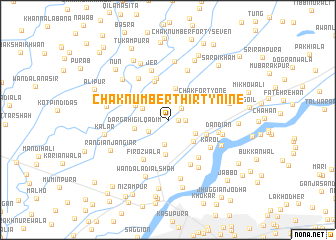 map of Chak Number Thirty-nine
