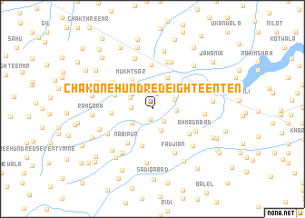 map of Chak One Hundred Eighteen-Ten