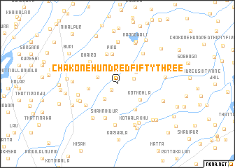 map of Chak One Hundred Fifty-three