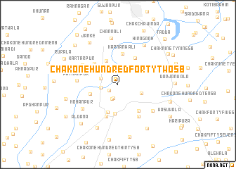 map of Chak One Hundred Forty-two SB