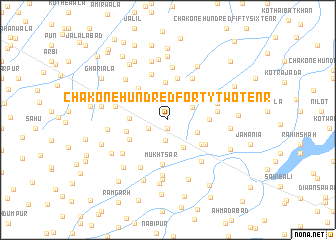 map of Chak One Hundred Forty-two Ten R