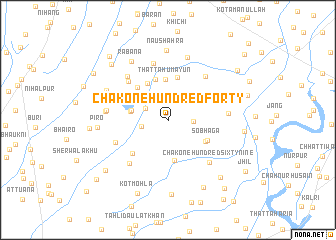 map of Chak One Hundred Forty