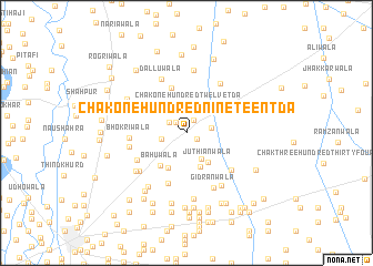 map of Chak One Hundred-nineteen TDA