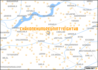 map of Chak One Hundred Ninty-eight WB