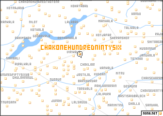 map of Chak One Hundred Ninty-six