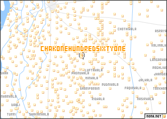 map of Chak One Hundred Sixty-one