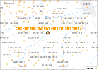 map of Chak One Hundred Thirty-eight-Nine L