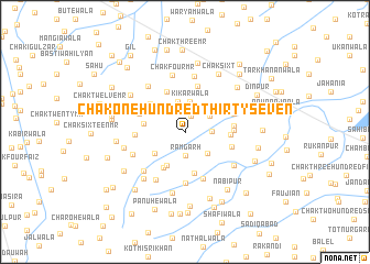 map of Chak One Hundred Thirty-seven