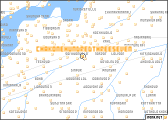 map of Chak One Hundred Three-Seven