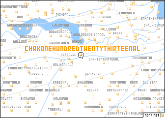 map of Chak One Hundred Twenty-Thirteen AL