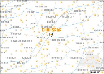 map of Chak Sāda