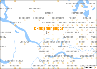 map of Chak Sāhābaddi