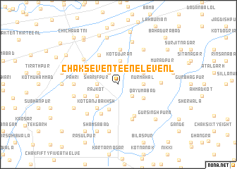 map of Chak Seventeen-Eleven L