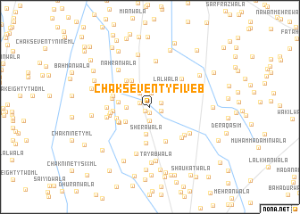 map of Chak Seventy-five B