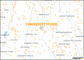 map of Chak Seventy-five ML