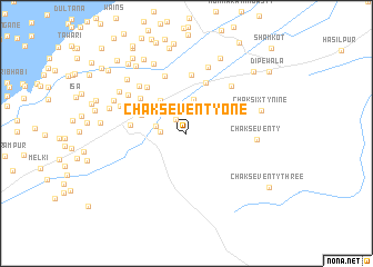 map of Chak Seventy-one