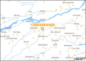 map of Chak Shaikhān