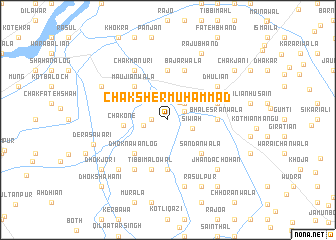 map of Chak Sher Muhammad