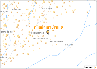 map of Chak Sixty-four