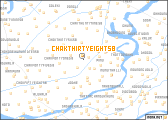 map of Chak Thirty-eight SB